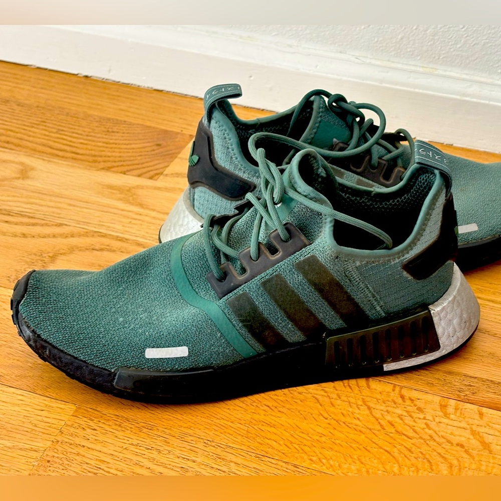 Adidas NMD teal blue great running shoe very comfy men’s size 9 1/2